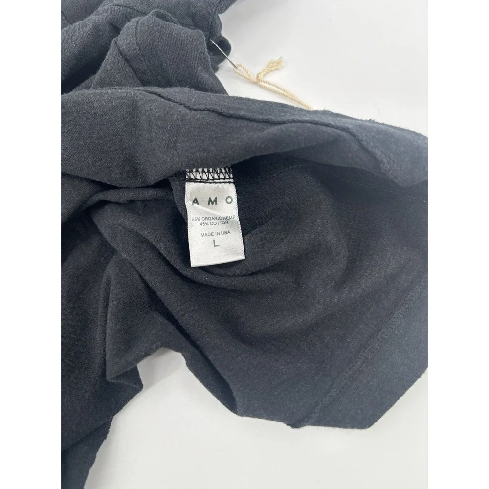 NWT AMO Love Tee Sz L Distressed Crewneck Classic Chic Momcore MSRP $108
